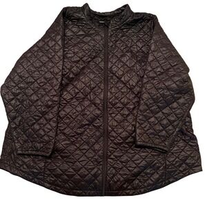 Torrid Black Diamond Quilted Puffer Jacket Water Resistant Plus Size 6x 6xl READ